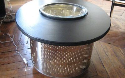 une table basse pour Mailys avec un tambour de machine à laver