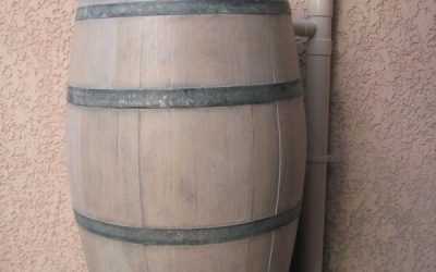 Un tonneau récupérateur d&rsquo;eau de pluie
