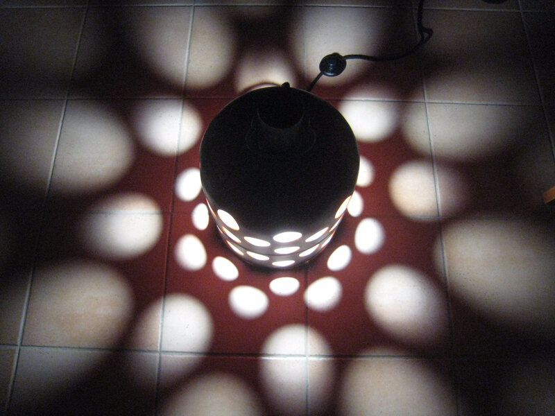 Une lampe bouteille de gaz