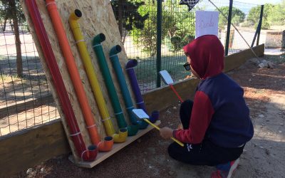 Un tongophone ou xylophone à tubes