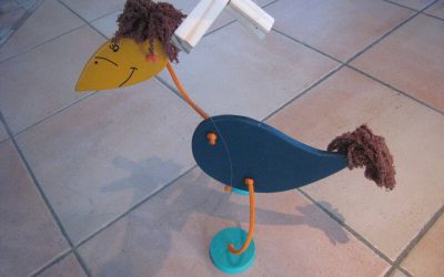 Des marionnettes oiseaux pour Thaïs et Zoé