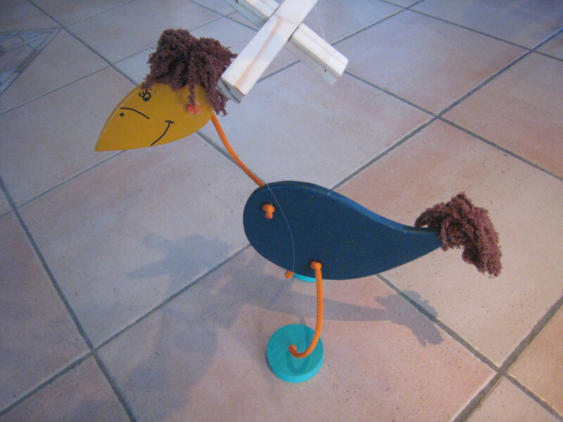 Des marionnettes oiseaux pour Thaïs et Zoé